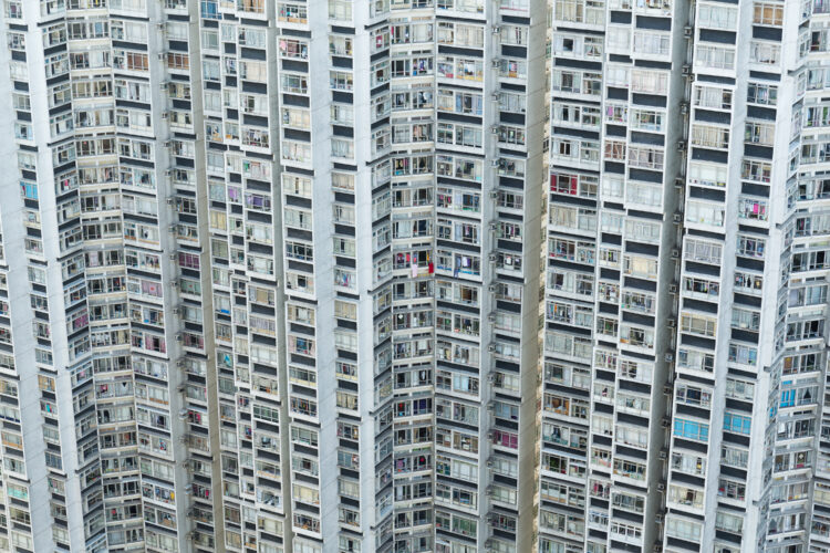 Hign density residential building in Hong Kong